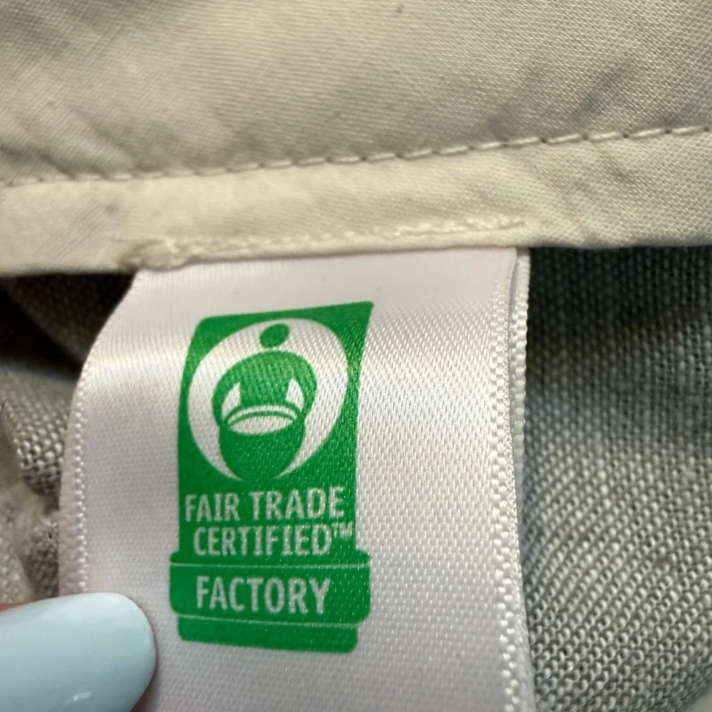 J.Crew Straight Linen Blend Pants Men 38x32 Heather Light Green Preppy Academia